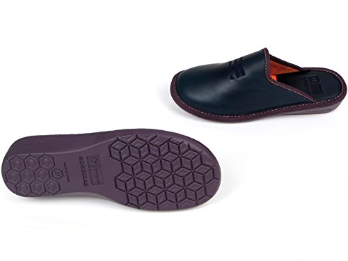 Zapatillas Señora Piel Azul Marino (36)