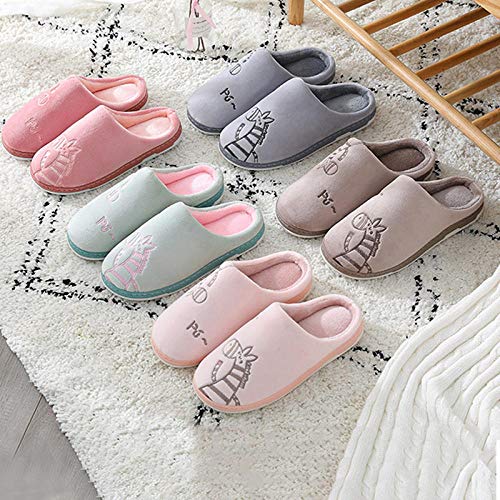 Zapatillas sin Cordones para Mujer, Zapatos cálidos para Mujer, Zapatos de Plataforma cómodos para Interiores, Zapatillas para Mujer-Chocolate_9.5