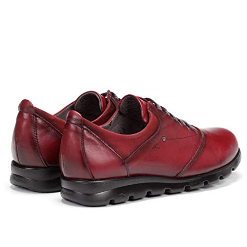 Zapato Abotinado Mujer Dorking-Fluchos - Piel Color oicota, Cierre Cordones Elasticos, Plantilla Extraible - F0354 (37 EU, Picota)