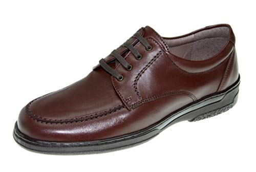 Zapato Anchos de Piel para Hombre. Cómodos y Transpirables 24 Horas. Calzado Especial para pies delicados. Fabricado en España. Disponibles Desde la Talla 39 hasta la Talla 47 - Primocx 6992 (40)