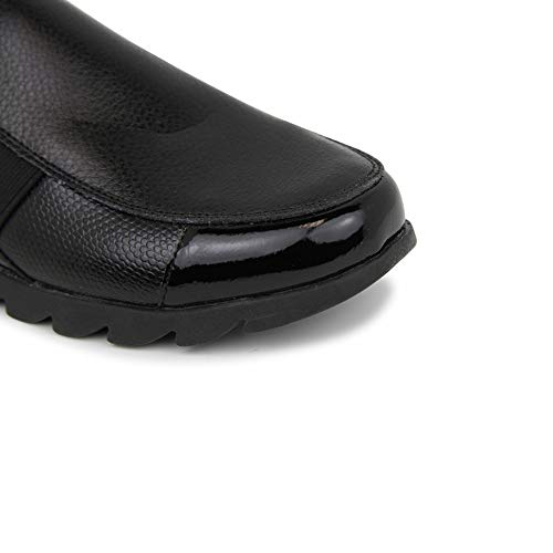 Zapato cómodo Charol-Animal Print Negro