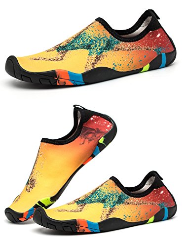 Zapato de Agua Skin Shoes Quick-Dry Hombres Mujeres Zapatillas para el Agua, los Zapatos de Piel de Peso Ligero, Descalzos Unisex Aqua Calcetines Calzado para Playa Surf Buceo Nadar Yoga Caminar Lago