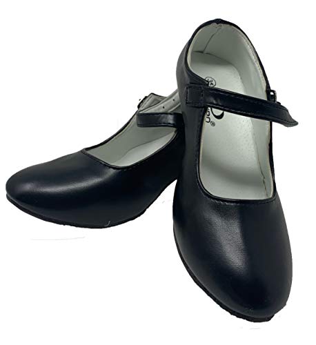 Zapato Flamenco Baile sevillanas niña,Mujer Negro 30
