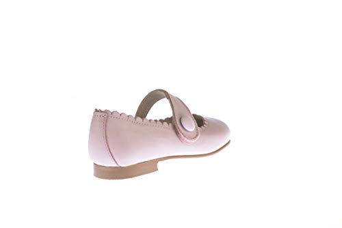 . Zapato Francesita niñas de Piel Fabricados en España. Disponible Desde la Talla 22 hasta la Talla 34 - Mi Pequeña Modelo 1512V Color Blanco,Marino,Rosa,Camel,Rojo y Beige.