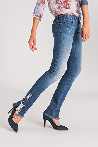 Zapato Mujer con Detalle de Punto Manual Salsa Jeans (38 EU, Azul)