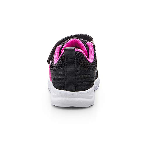 Zapatos Bebe Niña Deportivas Niña Velcro Chicas Tenis Bambas Zapatillas de Correr Unisex Calzado Gimnasio Caminar Diariamente Zapatos Atléticos Interior y Exterior Lindo Moda Negro Talla 29