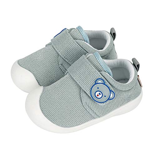 Zapatos Bebe Niño Primeros Pasos Zapatillas Deportivas Bebé Recién Nacido Gris Talla 19.5