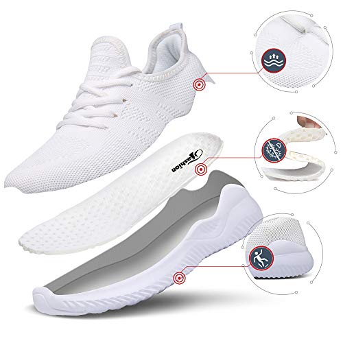 Zapatos Correr Mujer Running Zapatillas Deportivo Fitness Sneakers Ligero Blanco 41 EU