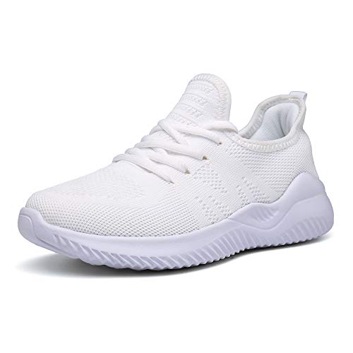 Zapatos Correr Mujer Running Zapatillas Deportivo Fitness Sneakers Ligero Blanco 41 EU