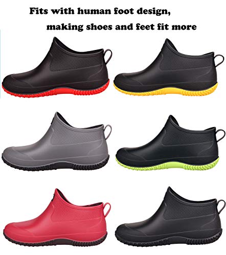 Zapatos de Agua de Goma para Mujer Zapatos de Jardinería Impermeables Botas de Agua de Nieve Resbalón Botas de Lluvia de Goma de Neopreno para Hombres Calzado de Lavado de Autos