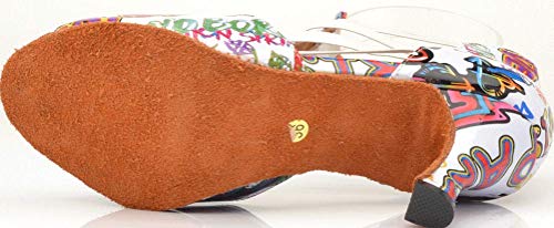 Zapatos de baile latino para mujer, con cremallera, color Blanco, talla 42 EU