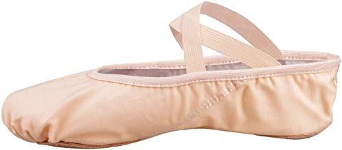Zapatos de ballet tallas 25 - 44, 16 - 28 cm, rosa vivo, para el gimnasio o yoga, (rosa claro), EU31