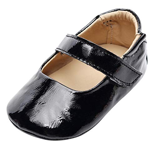 Zapatos De Bebé NiñAs NiñOs Zapatos De EláSticos con Velcro Zapatos Planos De Princesa Chicas Zapatos De Baile CumpleañOs Fiesta Antideslizante Zapatillas De Piso Calcetines Prewalker Recien Nacido