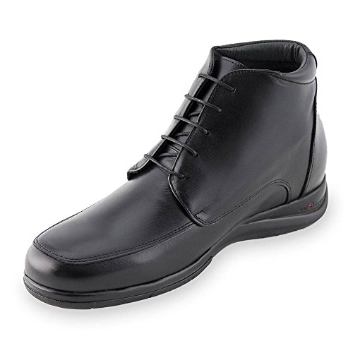 Zapatos de Hombre con Alzas Que Aumentan Altura hasta 7 cm. Fabricados en Piel. Modelo Flex Nature B Negro 41