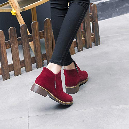 Zapatos De Mujer,RETUROM Botas De Mujer Botines Mujer Invierno OtoñO Negro Plano Pierna Alta Ante Casual Largo Alto Botas De Color SóLido Plana Martin Altas Botas Largas Zapatos Casuales