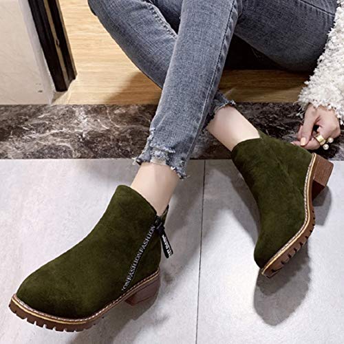 Zapatos De Mujer,RETUROM Botas De Mujer Botines Mujer Invierno OtoñO Plano Pierna Alta Ante Casual Largo Alto Botas De Color SóLido Plana Martin Altas Botas Largas Zapatos Casuales