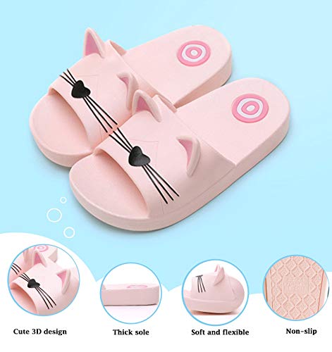Zapatos de Playa y Piscina para Niña Niño Chanclas Sandalias Antideslizante Zapatillas Casa Verano, Niño Rosado, 29/30 EU