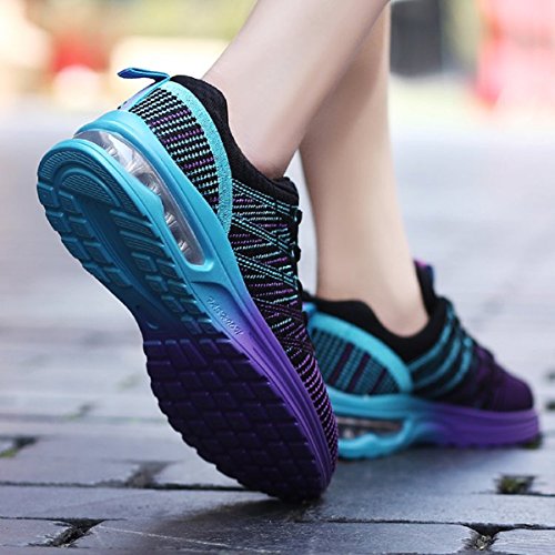 Zapatos de Running Para Mujer Zapatillas Deportivo Outdoor Calzado Asfalto Sneakers Negro 38