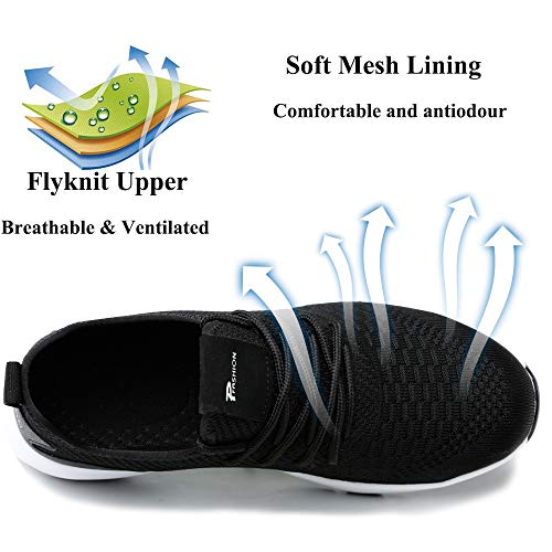 Zapatos de Seguridad con Punta de Acero para Hombre Mujer - Cómodos Ligeros y Transpirables (Negro 708,Taille 43)