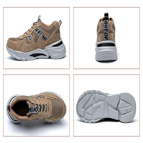 Zapatos de Seguridad Mujer Puntera de Acero,Tenis de Seguridad con Suela Antideslizante, dieléctrico, Ligero, Flexible, Aunque coloque una talonera para cityor Comodidad!