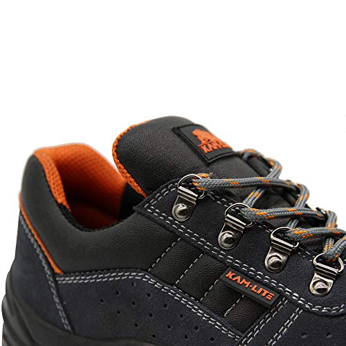 Zapatos de Seguridad para Hombres, S1P, Zapatos con Punta de Acero, Impermeables, Zapatos de Trabajo Antideslizantes, Antideslizantes, Zapatos de Seguridad para la Cocina, Botas de Trabajo