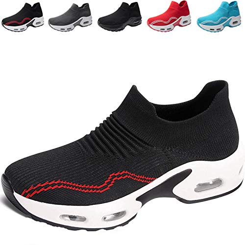 Zapatos Deporte Mujer Zapatillas Deportivas Correr Gimnasio Casual Zapatos para Caminar Mesh Running Transpirable Aumentar Más Altos Sneakers