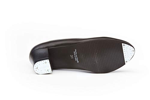 Zapatos Flamencas de Baile de Piel Fabricados en España. Disponible Desde la Talla 22 hasta la Talla 42 - Mi Pequeña Modelo 302I Color Beige,Amarillo,Blanco,Azul,Fuxia,Negro,Rojo y Verde.