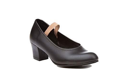 Zapatos Flamencas de Baile de Piel Fabricados en España. Disponible Desde la Talla 22 hasta la Talla 42 - Mi Pequeña Modelo 302I Color Beige,Amarillo,Blanco,Azul,Fuxia,Negro,Rojo y Verde.