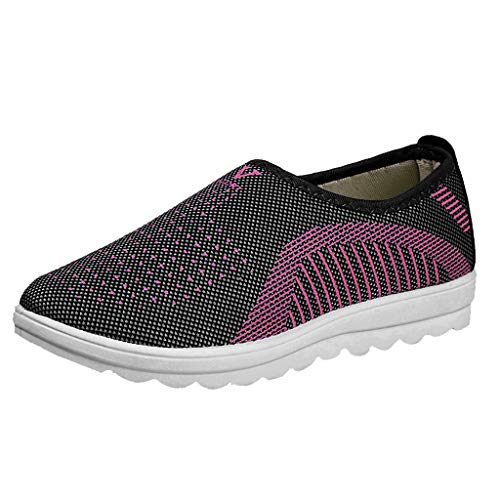 Zapatos Ligeros de Malla Transpirable para Caminar al Aire Libre para Mujeres Zapatillas Trail Running Mujer Cómodos Calzado Plana Casual Mocasines Trekking Senderismo Yvelands(gris,40)