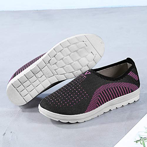 Zapatos Ligeros de Malla Transpirable para Caminar al Aire Libre para Mujeres Zapatillas Trail Running Mujer Cómodos Calzado Plana Casual Mocasines Trekking Senderismo Yvelands(gris,41)