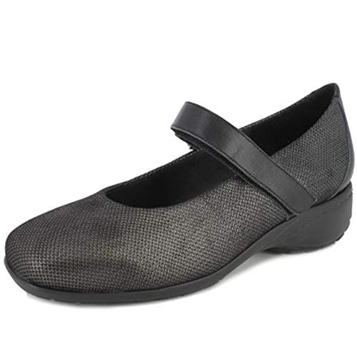Zapatos Merceditas Mujer DOCTOR CUTILLAS, Piel Color Negro, Cierre Velcro. Mod.44847 (Negro, Numeric_37)