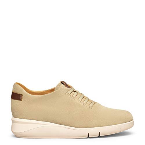 Zapatos miMaO. Calzado de Piel Hecho en España. Zapatillas Casual con Cuña, Cordones Elásticos y Plantilla Memory Absorber Foam