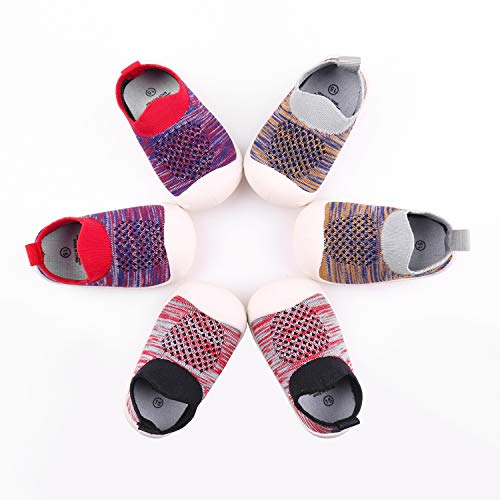 Zapatos para bebé de 1 a 4 años, zapatos para niños pequeños y niñas, suela suave, antideslizante, tela de algodón y lona transpirable, material TPR Slip-On para exteriores, color, talla 20 EU Schmal