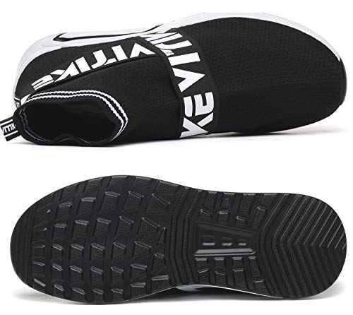 Zapatos para Fitness para Unisex-niños Zapatos deportivos de los planos atléticas ocasionales de la malla respirable Sport(Negro EU38 )