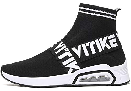 Zapatos para Fitness para Unisex-niños Zapatos deportivos de los planos atléticas ocasionales de la malla respirable Sport(Negro EU38 )