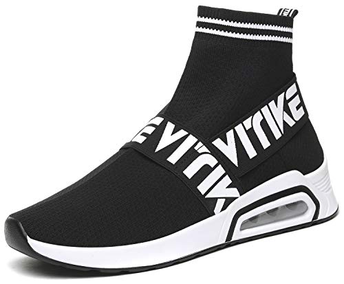 Zapatos para Fitness para Unisex-niños Zapatos deportivos de los planos atléticas ocasionales de la malla respirable Sport(Negro EU38 )