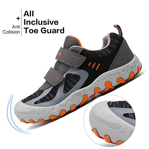 Zapatos para Niños Zapatillas Senderismo Niño Antideslizante Bambas Casual Niña Calzado Chicos Gris 37 EU