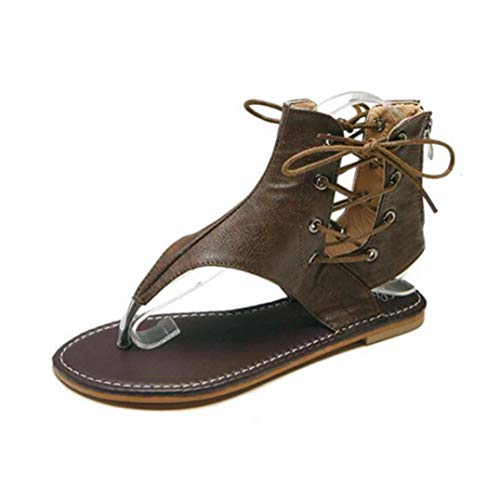 Zapatos Planos De Mujer Tacón Bajo De Verano Corbata Cruzada Calzado De Punta Abierta Casual Oficina De Vacaciones Señoras Sandalias con Cremallera