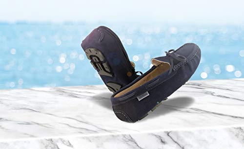 Zerimar Mocasines para Mujer | Mocasines Mujer Piel | Mocasines Clasicos Mujer | Mocasines Loafers Mujer | Mocasines Castellanos Mujer (Azul-Oscuro, Numeric_37)