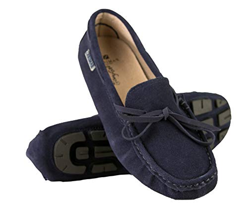 Zerimar Mocasines para Mujer | Mocasines Mujer Piel | Mocasines Clasicos Mujer | Mocasines Loafers Mujer | Mocasines Castellanos Mujer (Azul-Oscuro, Numeric_37)