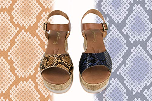 Zerimar Sandalias Mujer | Sandalia Plataforma Mujer | Sandalias Cuero Cuña | Zapatos Cuñas Mujer Cuero | Zapatos Plataformas Mujer Cuero