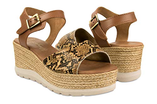 Zerimar Sandalias Mujer | Sandalia Plataforma Mujer | Sandalias Cuero Cuña | Zapatos Cuñas Mujer Cuero | Zapatos Plataformas Mujer Cuero | Zapato Vestir Mujer