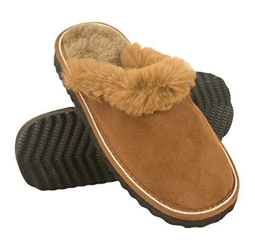 Zerimar Zapatillas Invierno Casa | Pantuflas de Casa Cuero | Zapatillas Casa Piel Double Face | Pantuflas Invierno | Zapatillas de Casa Hombre y Mujer