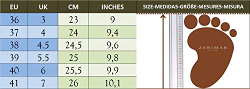 Zerimar Zapatillas Mujer Piel | Zapatos Planos Mujer Cuero | Zapatillas Deportivas Mujer Piel | Zapatos Casuales Mujer Cuero | Deportivas Mujer Piel | Color Camel Talla 36