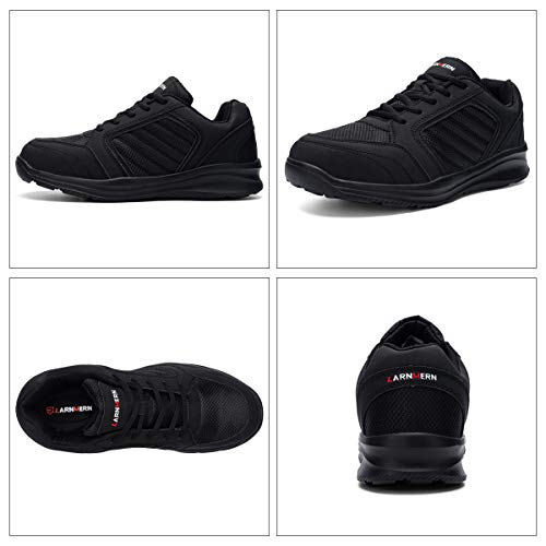 Ziboyue Zapatos de Seguridad Hombre Mujer Impermeable Calzado de Trabajo con Punta de Acero Ligeros Transpirable Zapatillas de Seguridad (Negro clásico,38 EU)