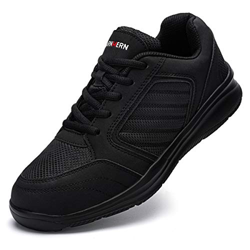 Ziboyue Zapatos de Seguridad Hombre Mujer Impermeable Calzado de Trabajo con Punta de Acero Ligeros Transpirable Zapatillas de Seguridad (Negro clásico,43 EU)