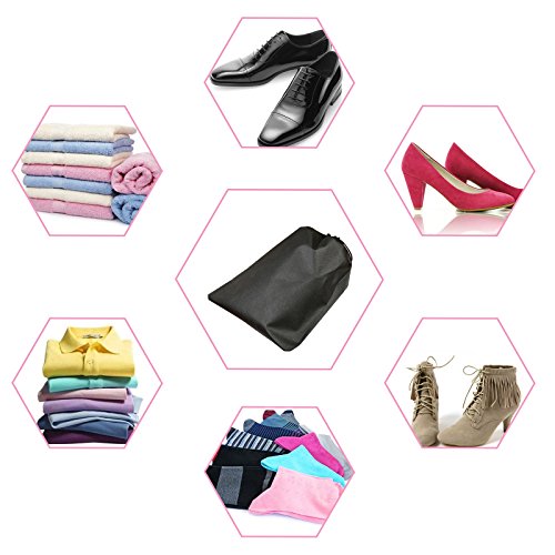 ZoomSky Bolso almacenaje de Zapatos 8pcs Organizador Calzado Negro de Tela no Tejida para ordenar Zapatos en Viaje Desplazamiento y en Gimnasia Estadio y Campo evitando Suciedad de Maleta