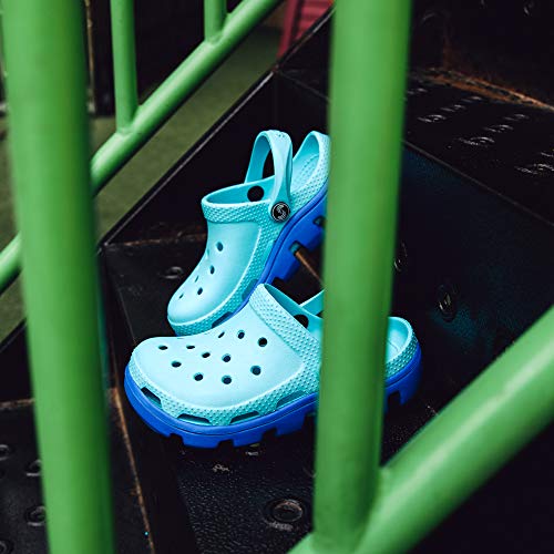 Zueco Niño Muchachas Zuecos de Jardin Niñito Zapatillas de Playa Verano Antideslizante Ligeros Unisex Sandalias Secado Rápido Caricatura B-Azul Claro EU30