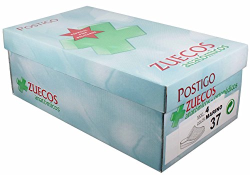 Zueco Sanitario anatómico Piel Unisex (42 EU, Azul)