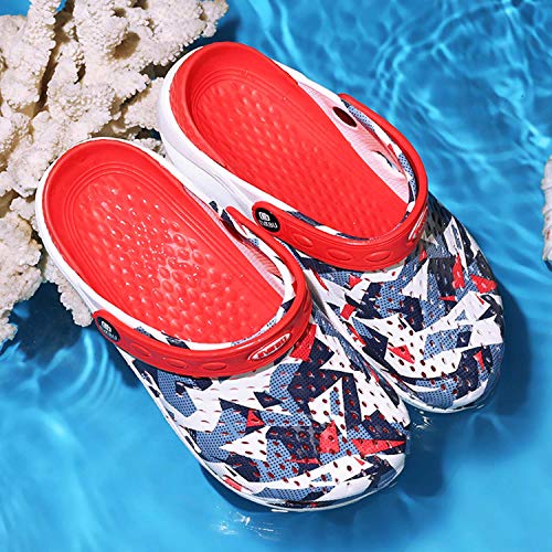 Zuecos de jardín para Hombres Mujeres Ligeros sin Cordones Transpirables Zapatos de Playa Sandalias Deportivas Chanclas Cocina Patio de Playa Piscina Ducha Verano Interiores Exteriores Zapatillas